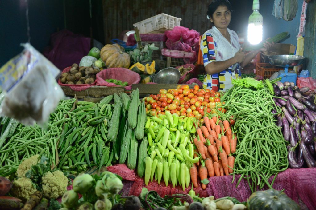 vendeur de légumes à Dambulla