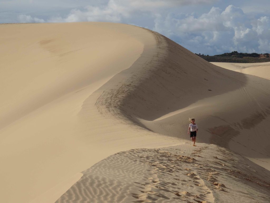 chatounette dans les dunes blanches de Mui Ne