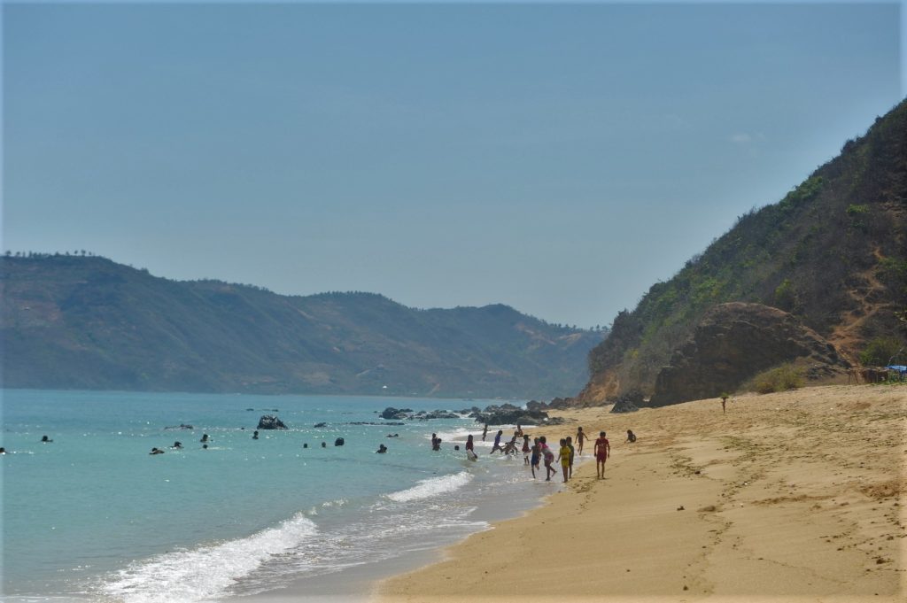 plage où ramasser les coquillages entre Kuta Lombok et Tanjung Aan Beach