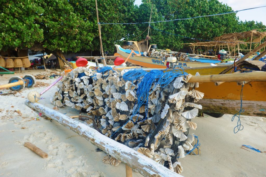plage de Selong Belanka Beach, les coulisses de la plage, les ateliers des pêcheurs