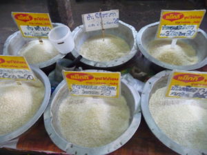 étalage de riz