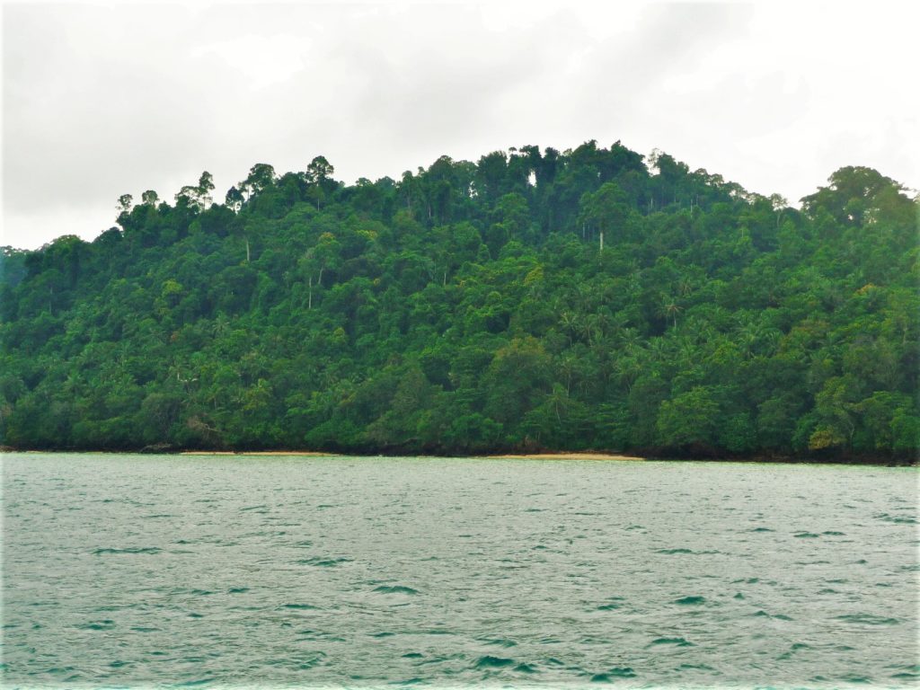 vue sur une plage depuis le bateau pour la sortie 4 islands depuis koh lanta