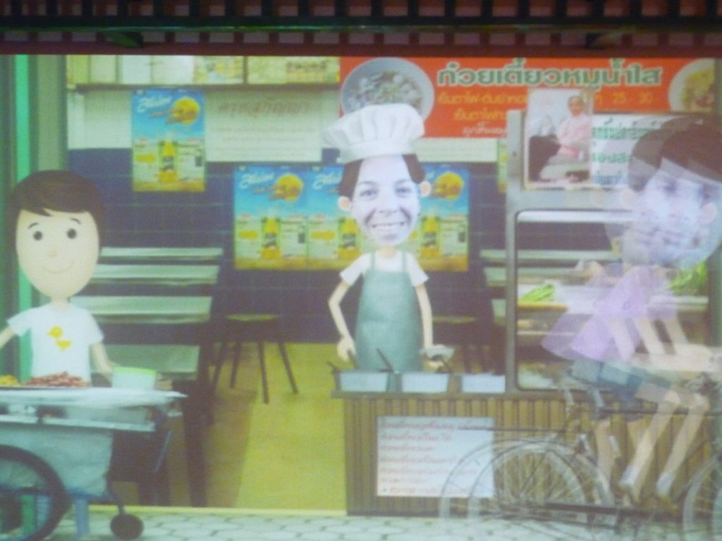 chatounette dans le film d'animation du musée Rattanakosin Exhibition Hall, Bangkok