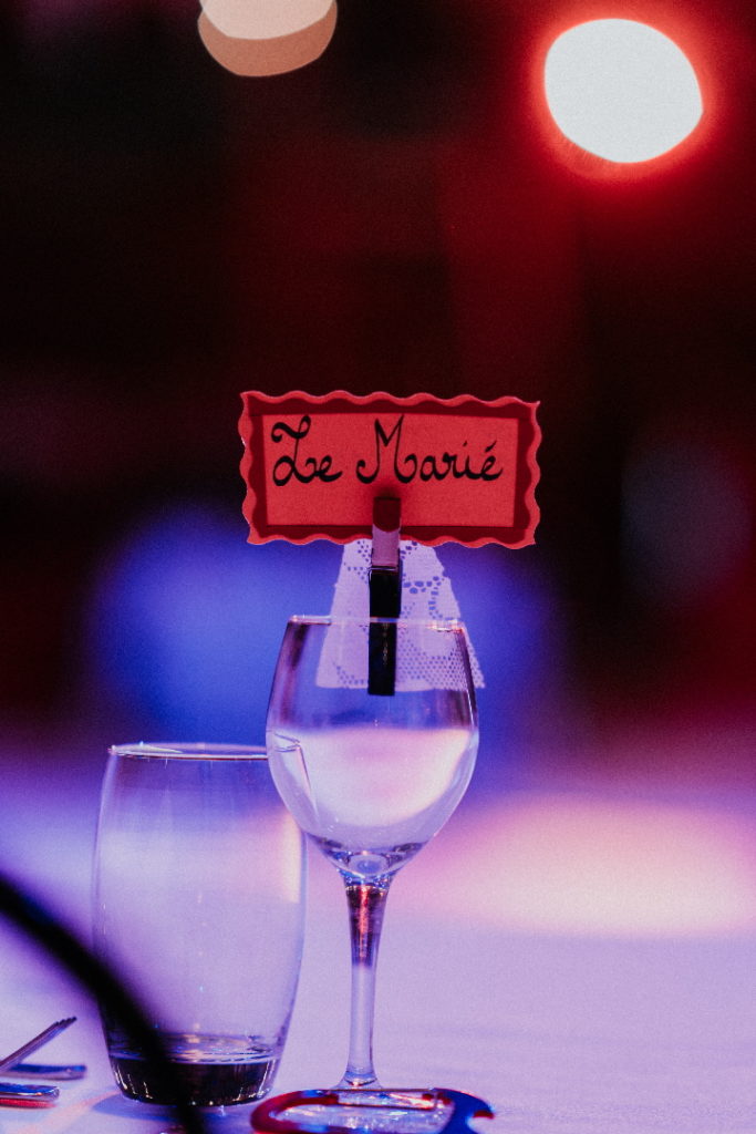 porte nom décoration mariage cirque des 3 chatons