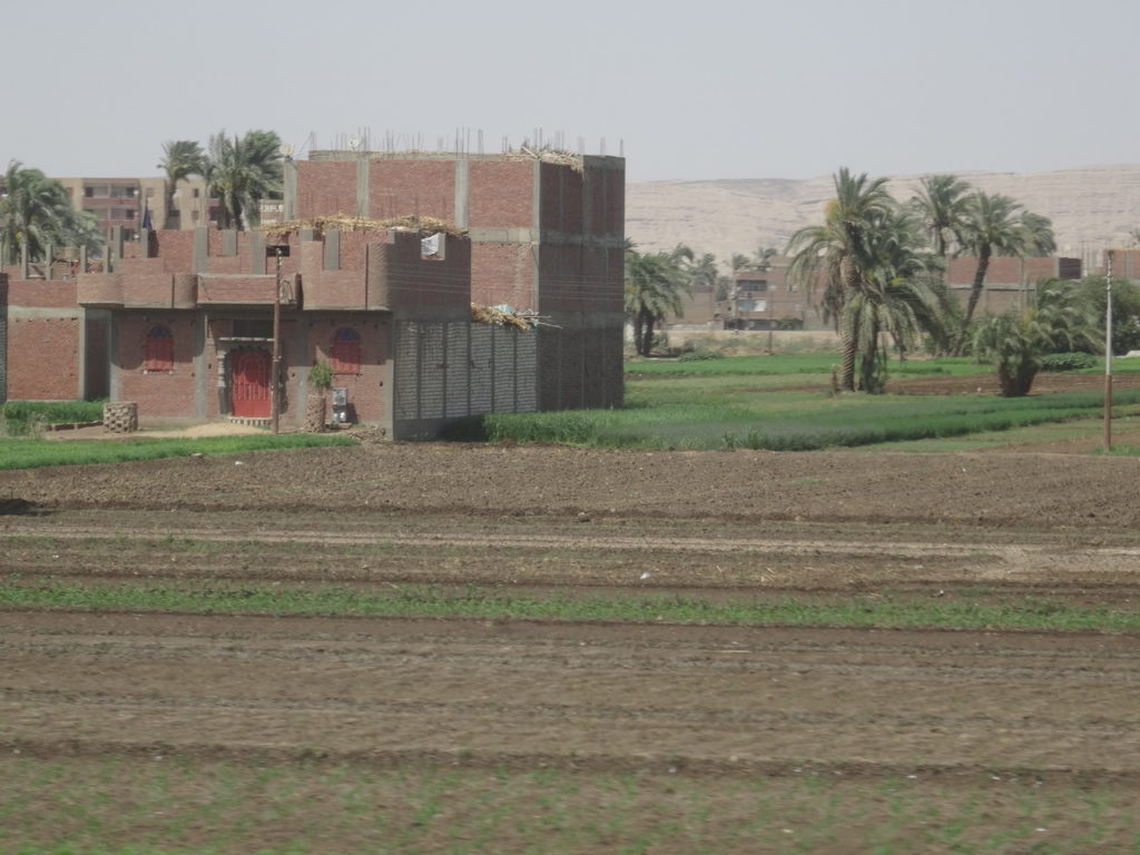 paysages et scènes de vie depuis le train entre le caire et assouan