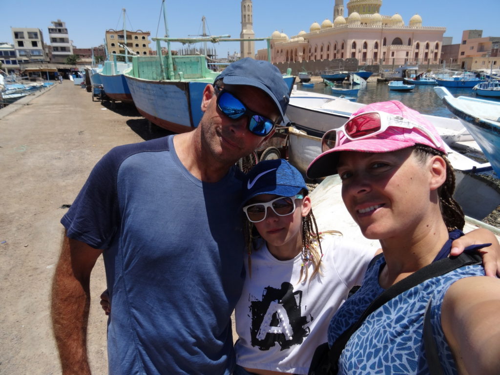 les 3 chatons au port de pêche d'Hurghada