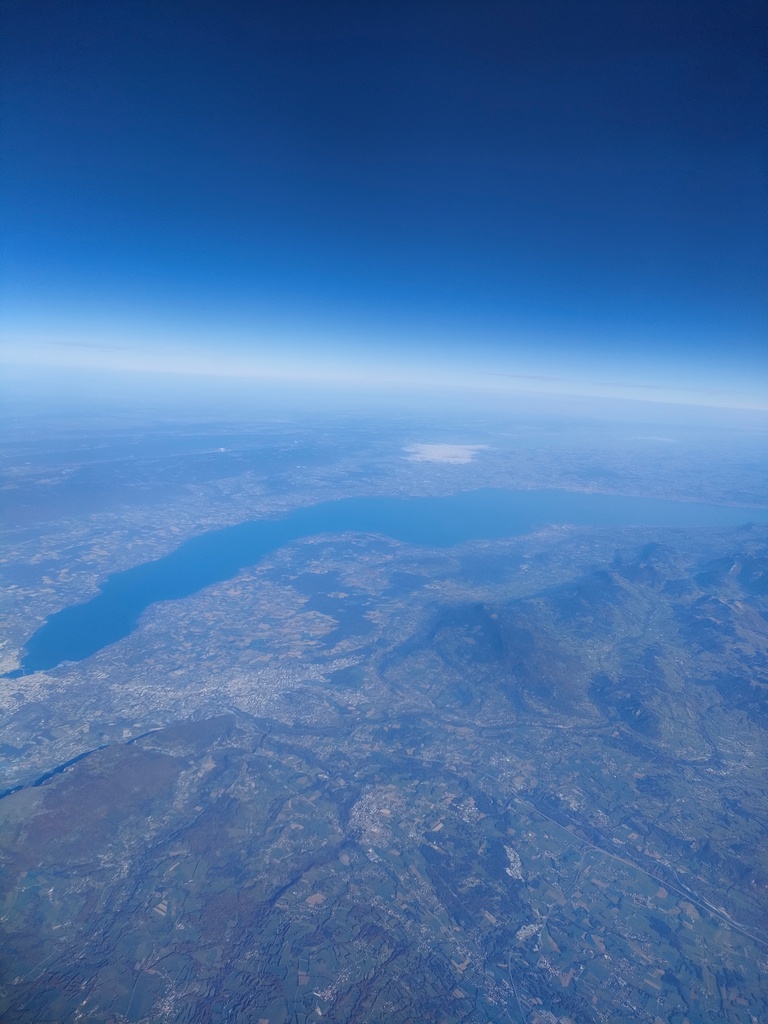 vue depuis l'avion, lac leman
