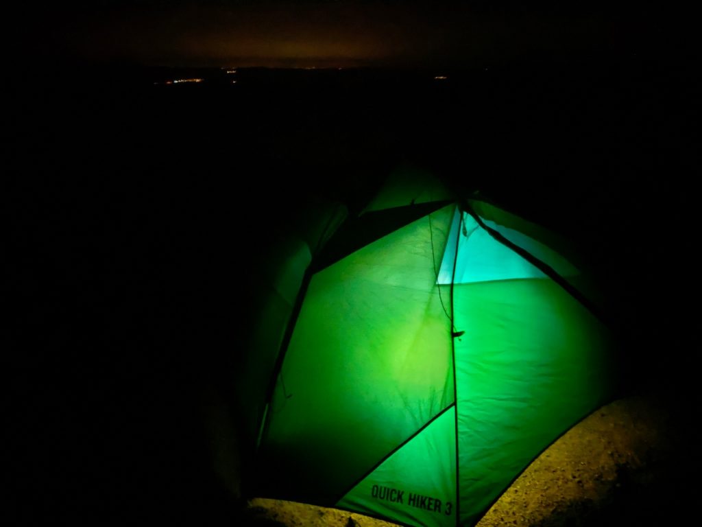 camping sauvage sur les Côtes de la Mer Morte