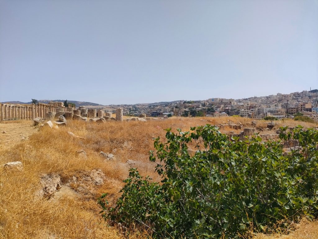 Visite de Jerash entre mère et fille