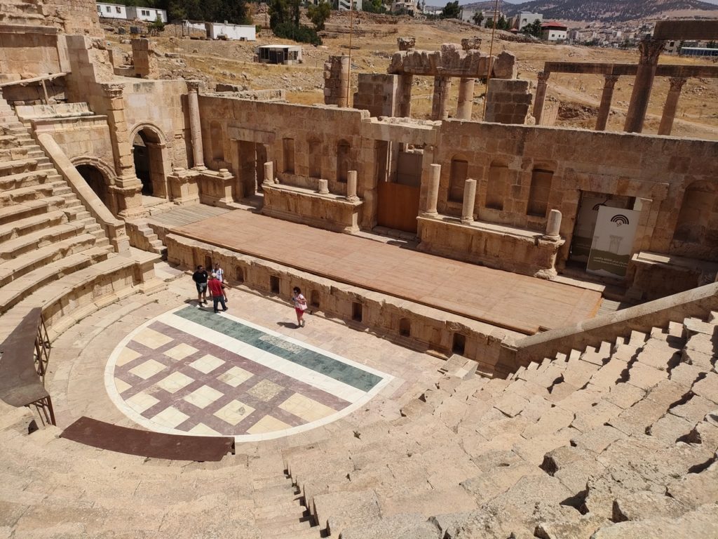 Visite de Jerash entre mère et fille